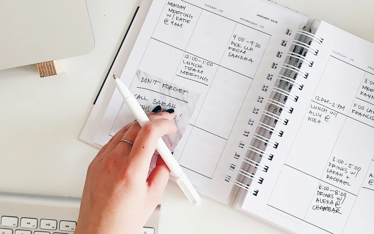 Planificación de tareas en una agenda abierta.